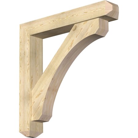 Ekena Millwork Legacy Craftsman Rough Sawn Bracket w/ Offset Brace, Douglas Fir, 8"W x 48"D x 48"H BKT0806X48X48LEC04RDF